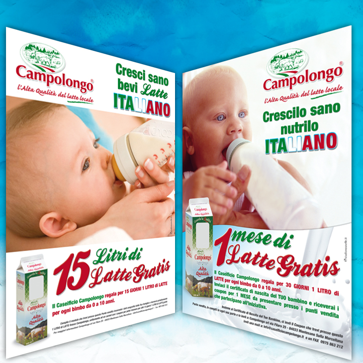 Locandina Aseificio Campolongo Latte Mozzarella Light Senza Lattosio Digeribilita Campana Bufala Parzialmente Screato Studio Nouvelle Salerno Web Catalogo Prodotti Confezione Packaging Raccolta Punt