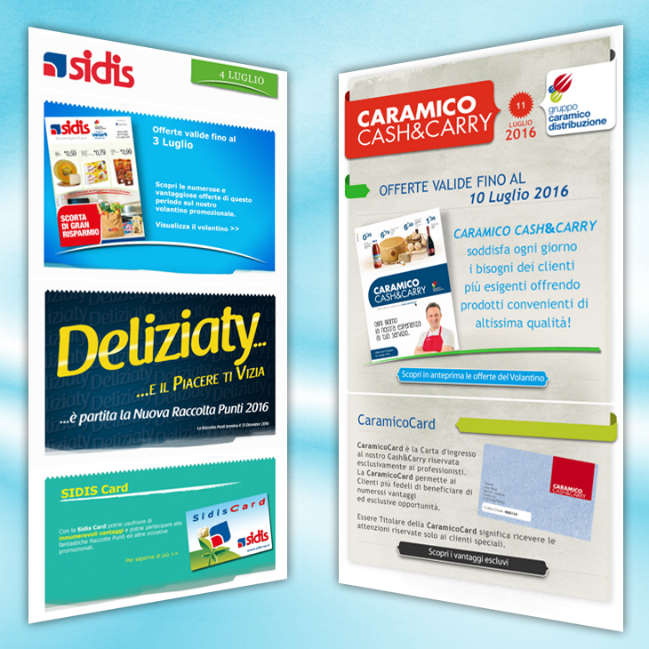 Newsletter Caramico Cash Carry Sidis Salerno Studio Nouvelle Concorsi Card Circuito Fidelity Carta Catalogo Premi Raccolta Punti Promotion Store